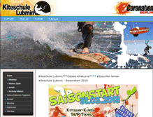 Tablet Screenshot of kiteschule-lubmin.de